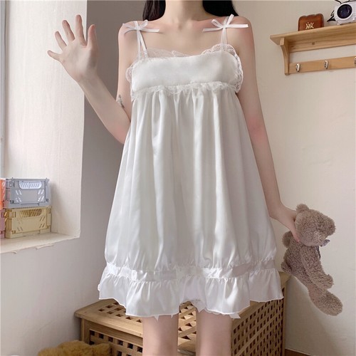 Femme satin court chemise - femme,