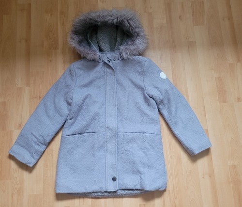 Manteau fourre gris okaidi - gris,