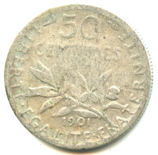 50 centimes Seameu argent 1901