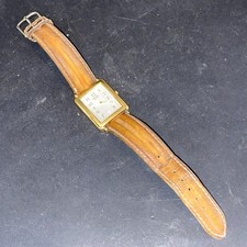 Montre SEIKO Tank Men Quartz Habillé Bracelet Cuir Montre Watch Japon