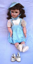 French 23" UNIS FRANCE 11 Bisque Head Doll Slepp Eyes Teeth 1920's