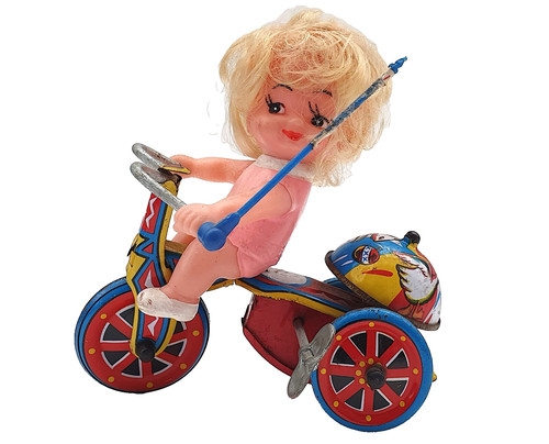Tricycle humoristique poupée - tricycle,