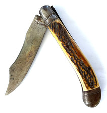 ANCIEN COUTEAU CERVIDÉ KNIFE MESSER COLTELLO CUCHILLO ナイフ 刀
