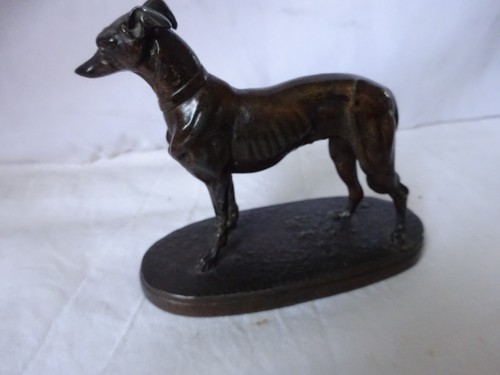 Chien bronze levrier - chien, en