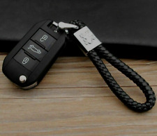 Porte clé Peugeot cuir corde tresser neuf sous blister