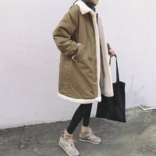 Femmes Revers Manteau Parka