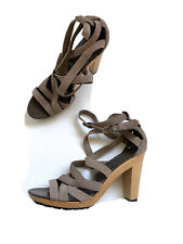 Sandales cuir daim socques en bois MELLOW WELLOW P.40 ★ Neuves