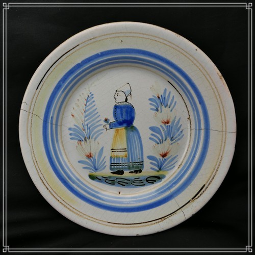 Assiette polychrome faience - polychrome, en