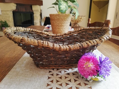 Ancienne corbeille osier - , en