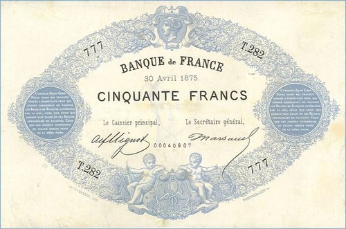 Francs type 1868 indices - type,