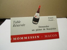 publicité ancienne PLV. MOMMESSIN .MACON " le pichet de Beaujolais " 1965