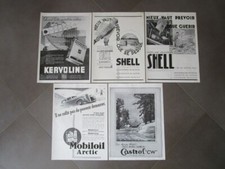 Lot de 5 publicités de presse