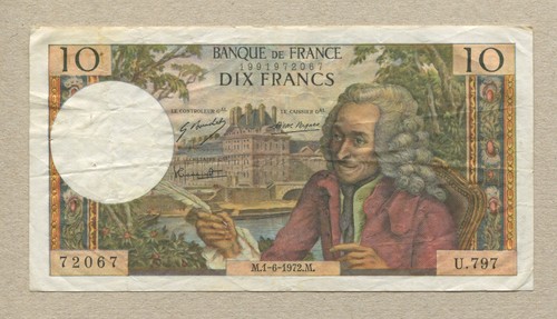 France billet francs - france,, 10