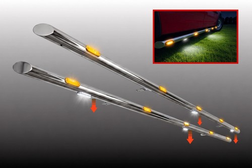 Barres latérales chrome - 2", +