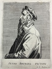 Pieter Brueghel Bruegel 1682 Anvers Belgique Peinture Flamande Rare Gravure
