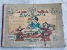 Ancien Livre Enfant La joie des bébés Album Alphabet Animaux Domestiques 