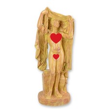 9932473 Sculpture Figurine Résine Statue Femme Nue Avec Tissu 66x27cm 3,5kg