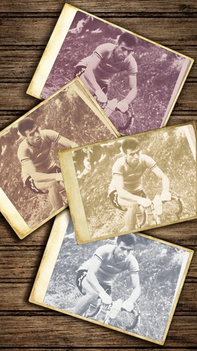 Carte 24x18cm cycliste - carte,