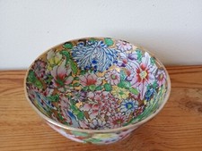 Ancien bol chinois de Macao à décor mille fleurs.vintage .Macau