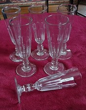Lot de 6 Anciennes Flûtes à Champagne en Verre LOUIS PHILIPPE