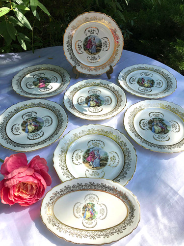 Assiettes 1 ravier - , et