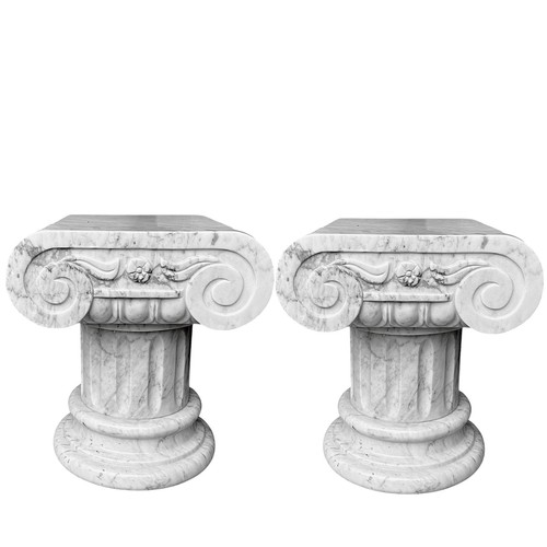 Paire chapiteaux ionique en - paire,