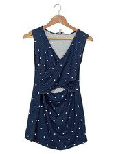 Envie de Fraise Robe Été Femme Bleu Pois Mini Décontractée (EU 34, EU 36)