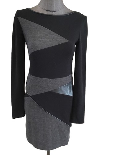 Superbe robe grise noir - superbe,