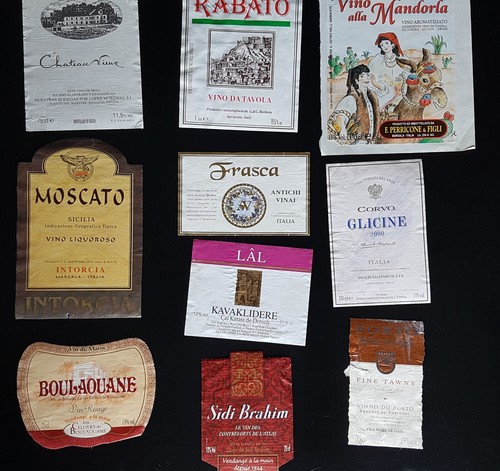 Lot étiquettes vin divers - lot,