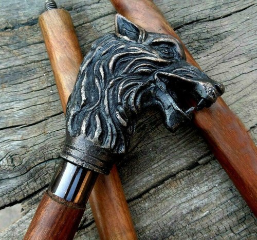 Tête loup antique - tête, de