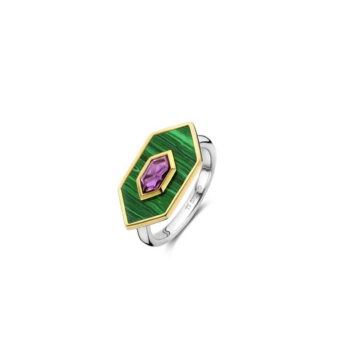 Bague argent 925 malachite - bague,