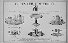 PUBLICITÉ PRESSE 1926 ORFÈVRERIE NICKELÉE WMF SERVICE A THÉ CAFÉ COUPE CRISTAL