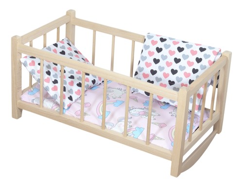 Berceau bois poupée naturel - , +
