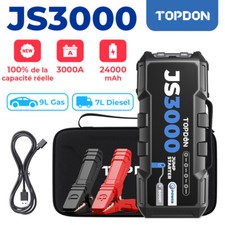TOPDON JS3000 3000A 12V USB Auto Jump Starter Charger Power Bank Booster Pack FR