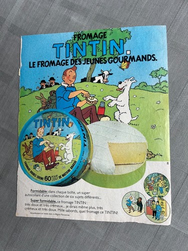 Hergé tintin page pub - pub, fromage