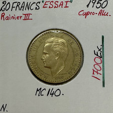 MONACO - 20 FRANCS 1950