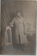 carte photo poilu 411 RI bleu horizon capote Poiret casque adrian