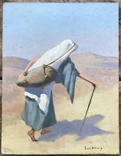 VICTOR LOUIS BILLIARD PEINTURE ORIGINALE HSC PORTEUSE D’EAU JÉRUSALEM 1933