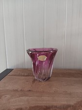 Beau vase ancien en cristal  Val St Lambert Torsadé 