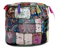 Indien Patchwork Pouf Vivant