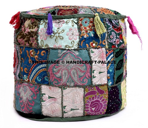 Indien patchwork pouf vivant - patchwork,