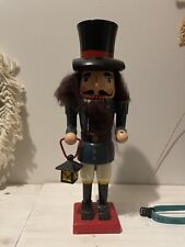 ANCIEN CASSE-NOISETTE BOIS PEINT- Sujet Chapeau Lanterne  - DECO NOEL 25 Cm