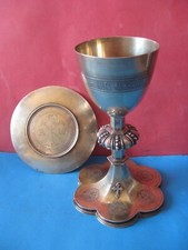 Ensemble calice et patène en argent, France XIXème siècle par Alexandre Chert...