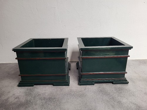 Paire jardinieres bois - paire, en