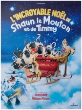 NOEL DE SHAUN LE MOUTON Affiche Cinéma Pliée 53 x 39 cm OU 120 x 160 cm Poster