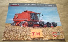 4 pages Brochure Prospectus CASE IH Moissonneuse Série AXIAL FLOW no Tracteur