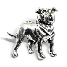 Staffie Pin Badge Étain Staffordshire Bull Terrier Pet Dog Lapel Coat Jewellery