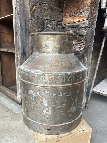 Gros bidon lait ancien - lait, pot