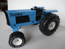 Jouet Ancien Tracteur TONKA Vintage Tôle couleur bleu