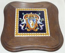GIEN DESSOUS DE PLAT EN FAIENCE ET BOIS